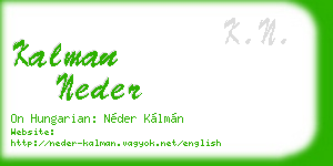 kalman neder business card